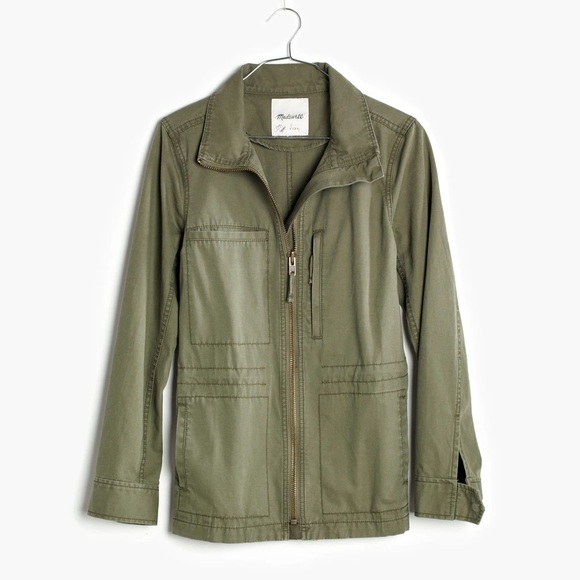 Madewell Fleet Jacket Green Size Medium Chore Coat Barn Coat Utility Jacket Sz M - Picture 4 of 9